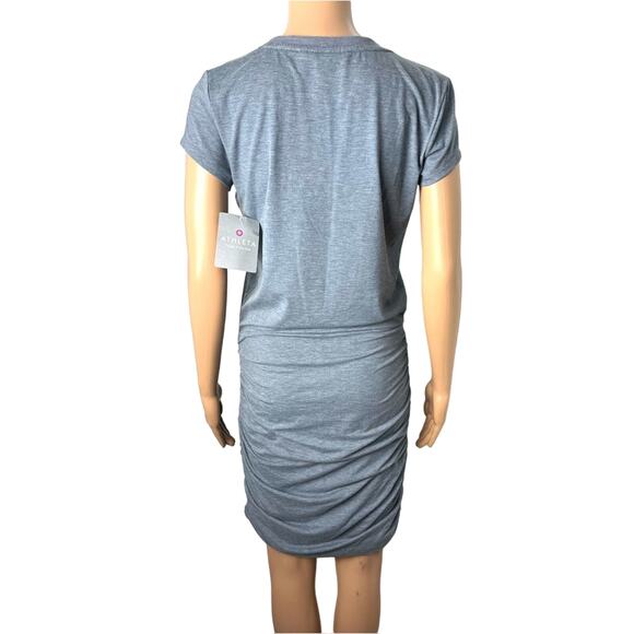 New Athleta Women's Topanga Tee Grey Shirt Dress - Picture 4 of 11
